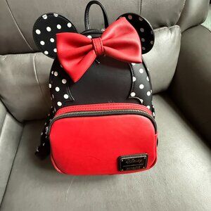 Minnie Mouse Polka Dot Mini Backpack By Disney Loungefly
